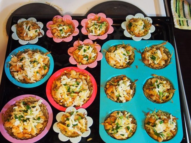 Картофельные корзиночки с куриным филе