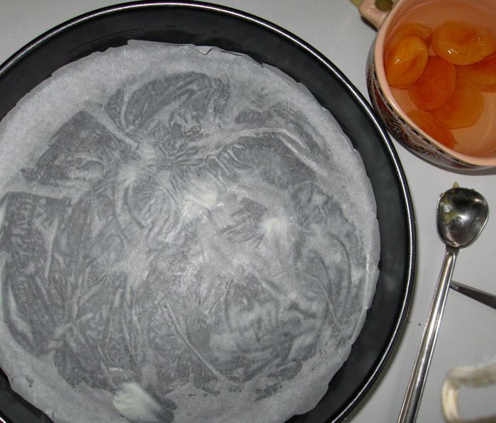 Пирог с яблоками и курагой