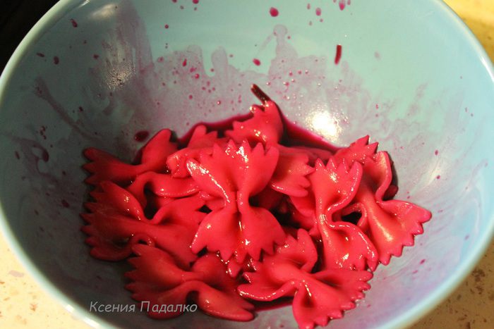 Салат с пастой и овощами