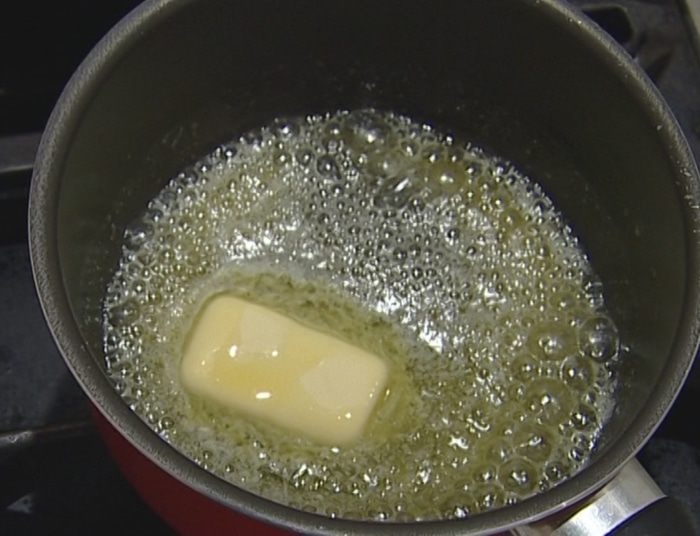Блины с грибами и голубым сыром 