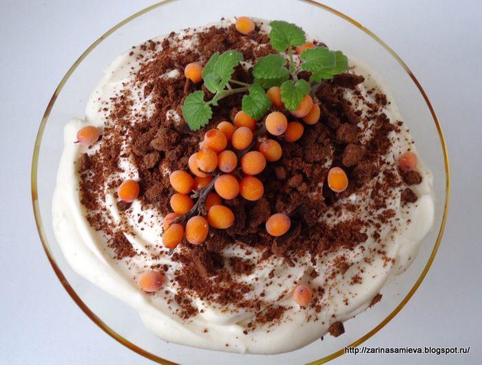 Ванильно-облепиховый тирамису