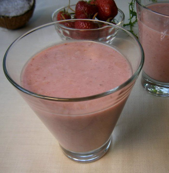 Кокосовый смузи с  овсяными хлопьями