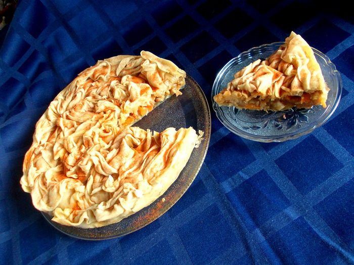 Пирог из теста фило и овощей