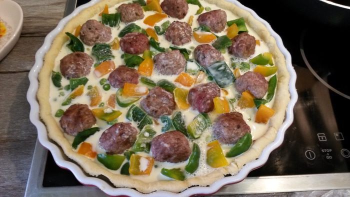 Тарт с мясными фрикадельками