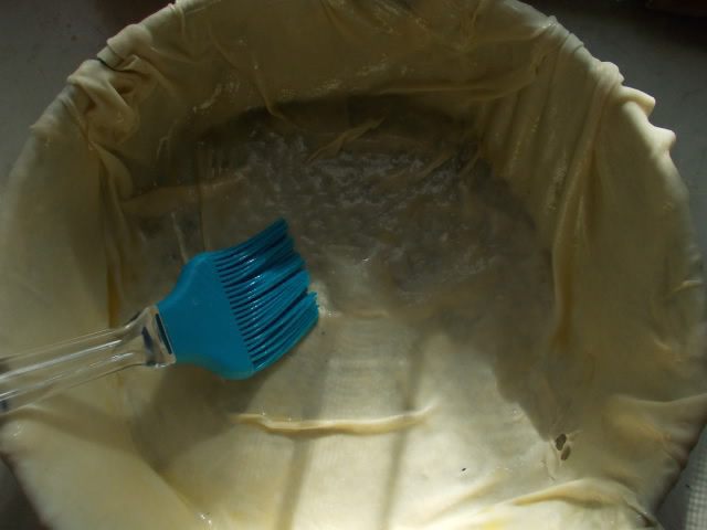 Пирог из теста фило и овощей