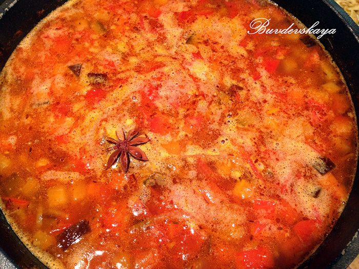 Узбекский лагман жареный 