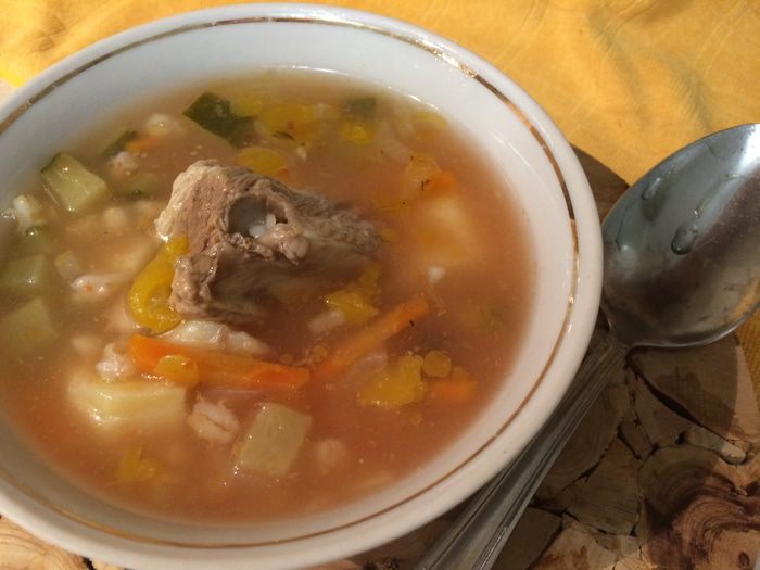 Рассольник с перловкой