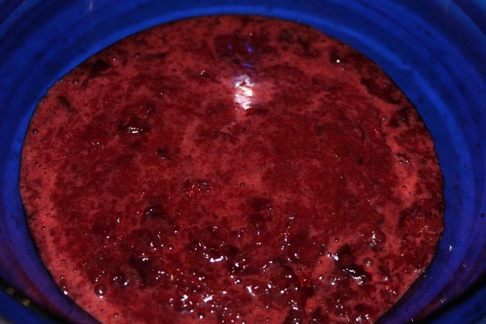 Сорбе из вишни и шампанского