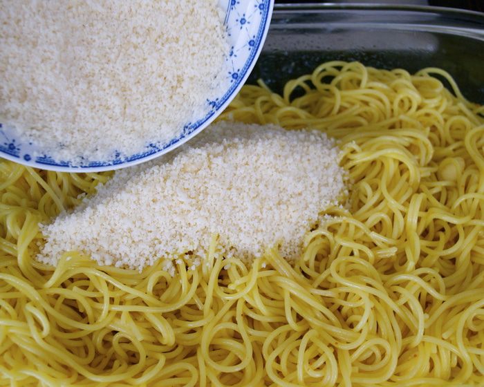 Колобки из спагетти (arancini di spaghetti)