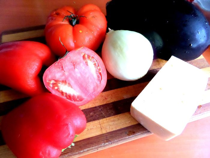 Овощные башенки с сыром