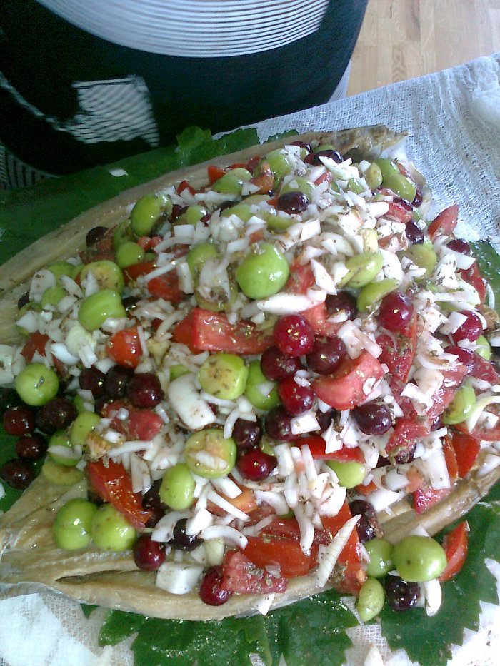 Долма из копчёной рыбы