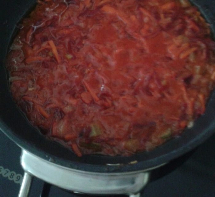 Постный борщ с опятами