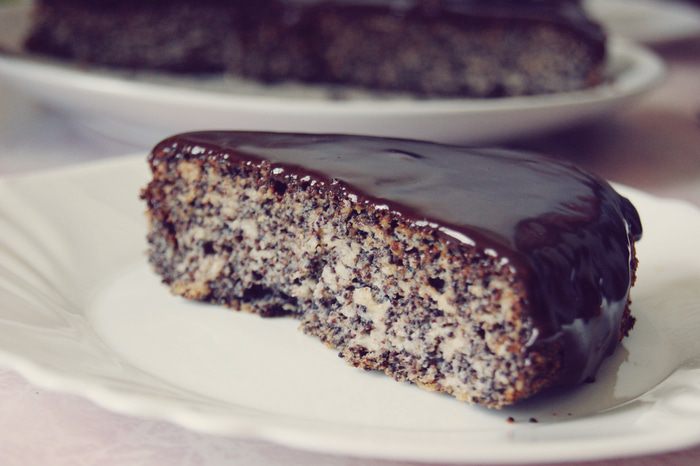 Маковый пирог с яблоками