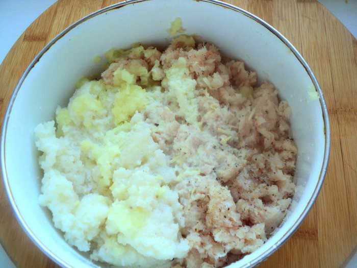 Террин из красной и белой рыбы