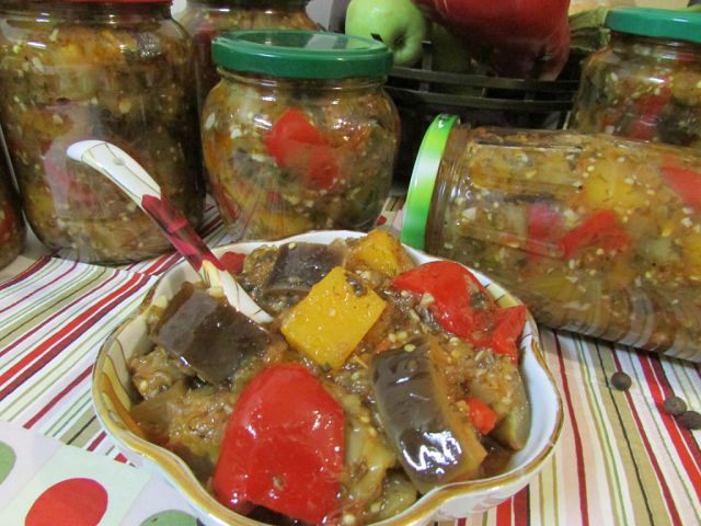 Закуска с баклажанами и тыквой