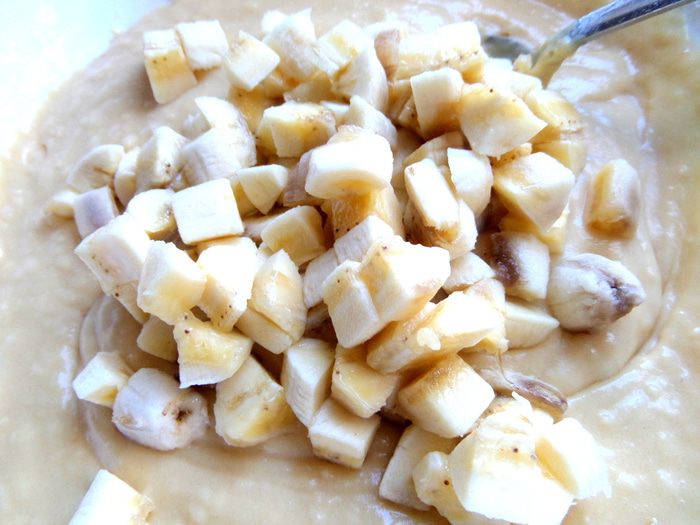 Бананово-шоколадный кекс