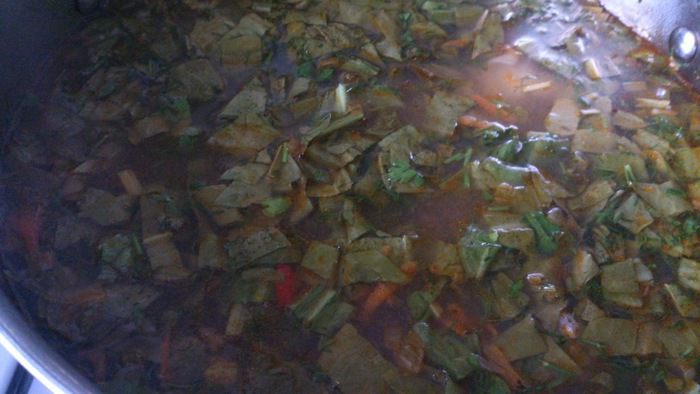 Борщ с щавелем и фасолью