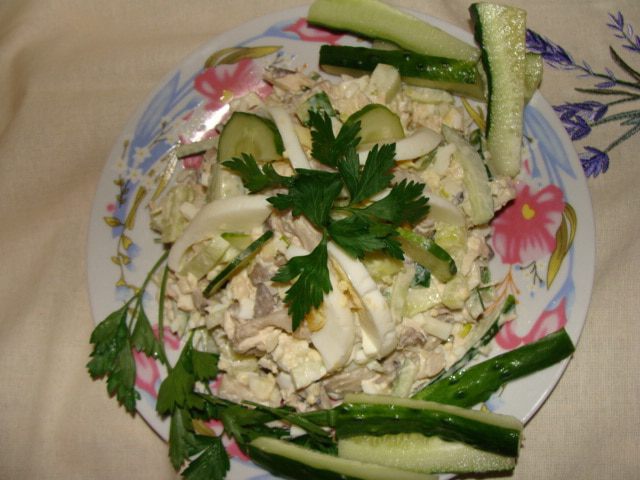 Салат с вешенками &amp;quot;На скорую руку&amp;quot;