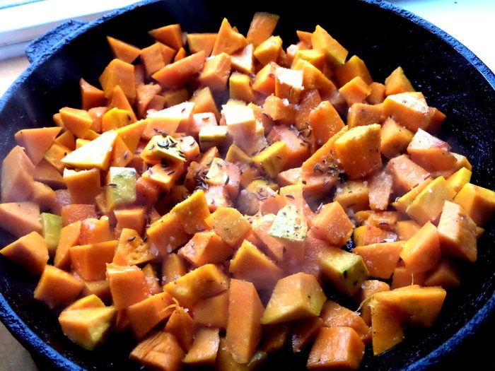 Тыквенный суп-пюре со шпинатом