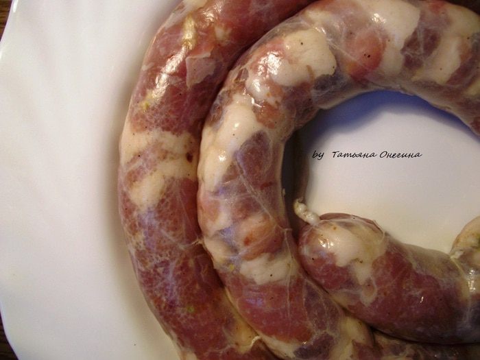 Домашняя колбаса из индейки