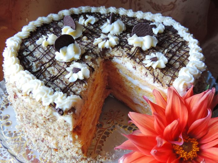 Творожно-тыквенный торт &amp;quot;Здравствуй, осень&amp;quot;