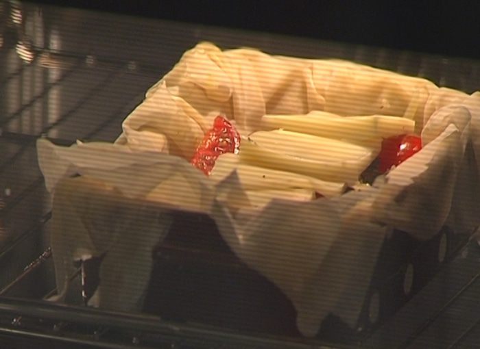 Пирог из фило с цукини и баклажаном 