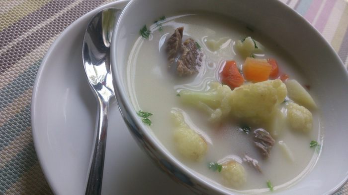 Сырный суп с цветной капустой