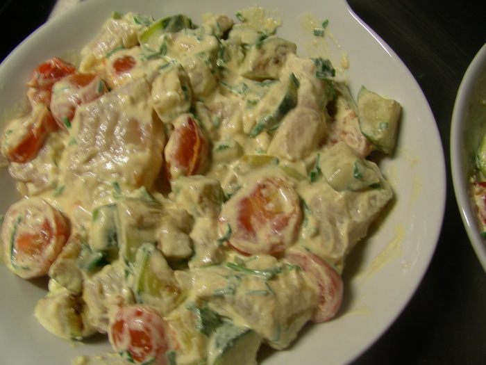 Рыба с цукини и помидорами черри