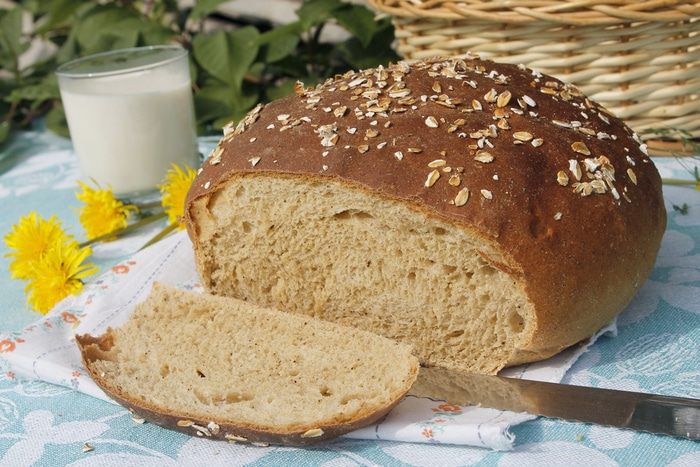 Хлеб с овсяной мукой
