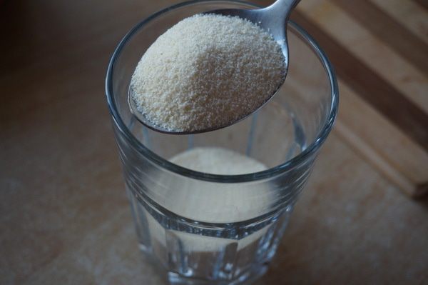 Манная каша с киселем