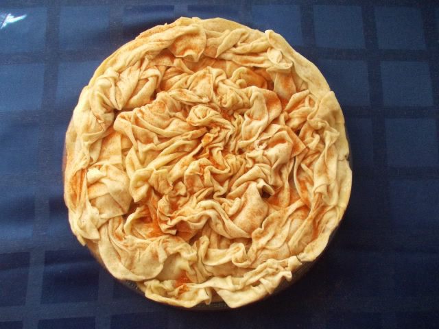 Пирог из теста фило и овощей