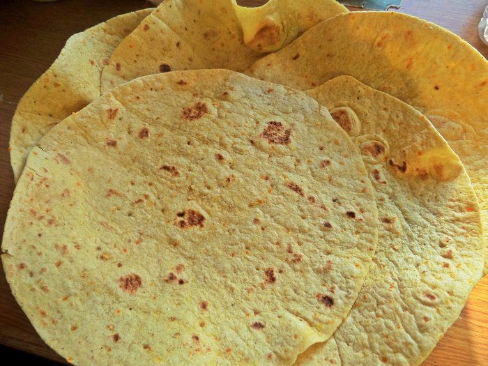 Булгур с сердечками в съедобной тарелке