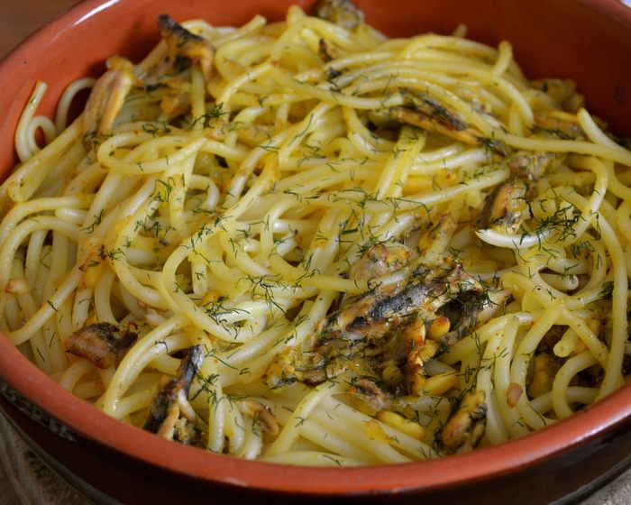 Паста с сардинами (pasta con le sarde)