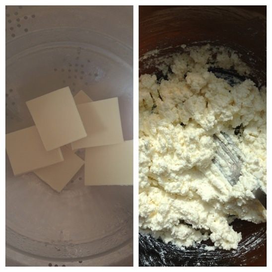 Творожный десерт-рулет с клубникой и миндалем