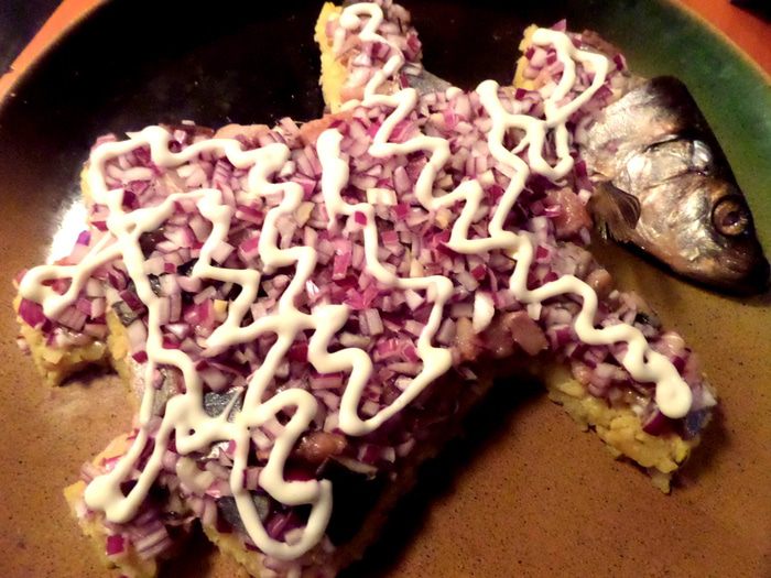 Салат &amp;quot;Селедочка в наряде Санта Клауса&amp;quot;