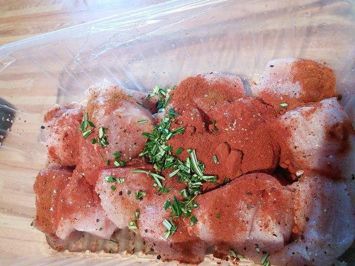 Шашлычок из индюшки с розмарином