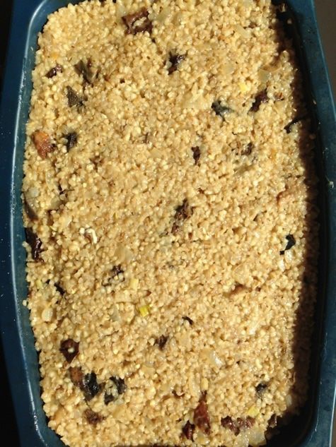 Крупяной каравай с грибами