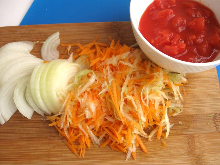 Скумбрия в овощах