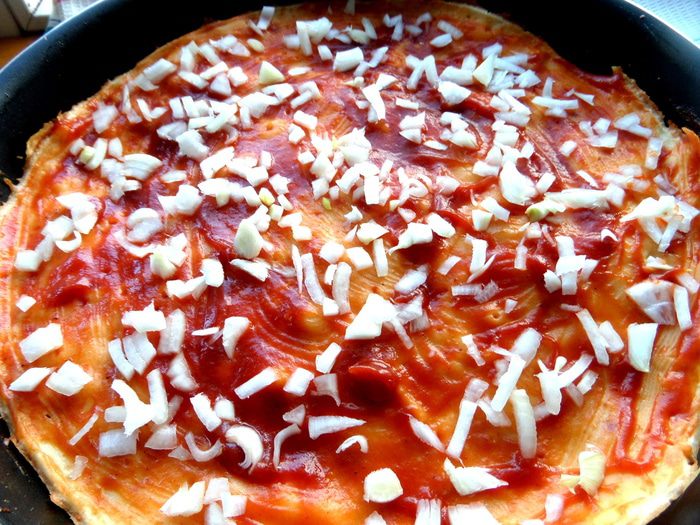 Пицца, приготовленная без духовки