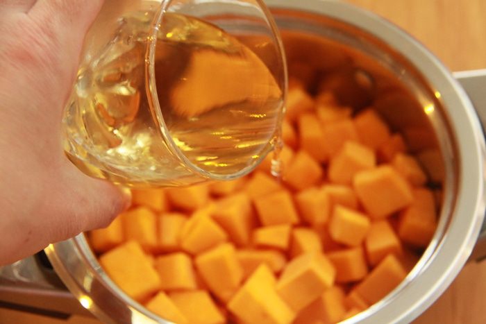 Тыквенный суп-пюре с гребешками