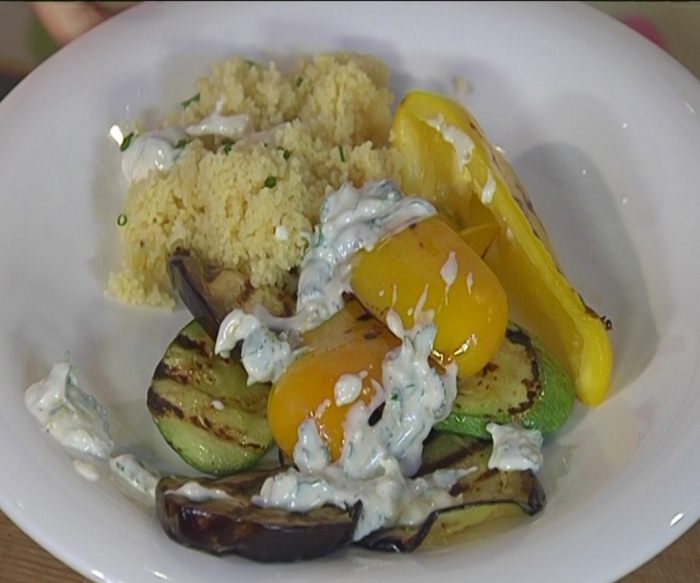 Овощи-гриль с кускусом 