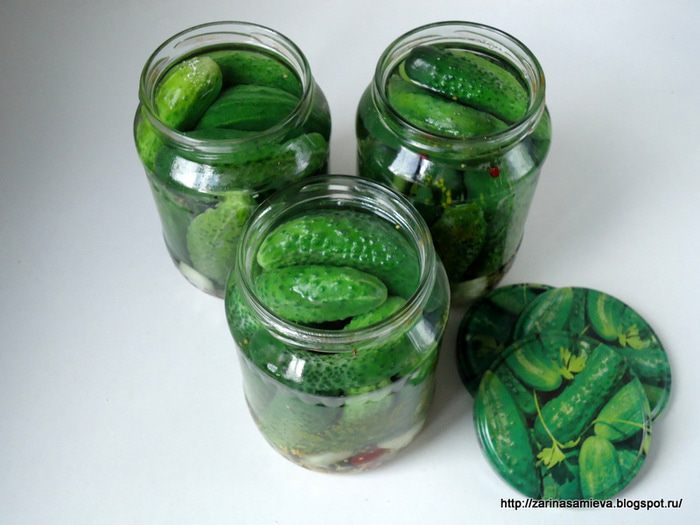 Огурцы острые маринованные