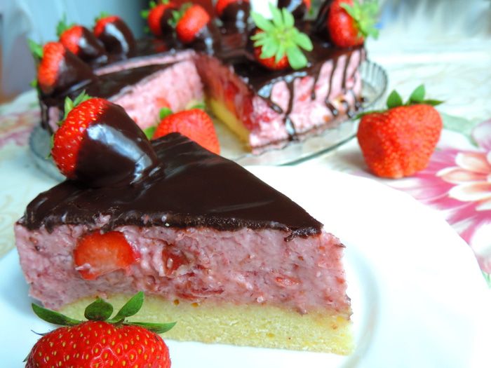 Торт-мусс &amp;quot;Клубника в шоколаде&amp;quot;