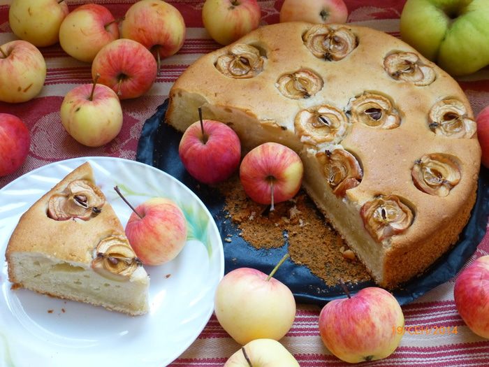 Пирог из дачных яблочек