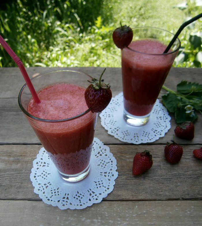 Коктейль &amp;quot;Имбирная клубничка&amp;quot;