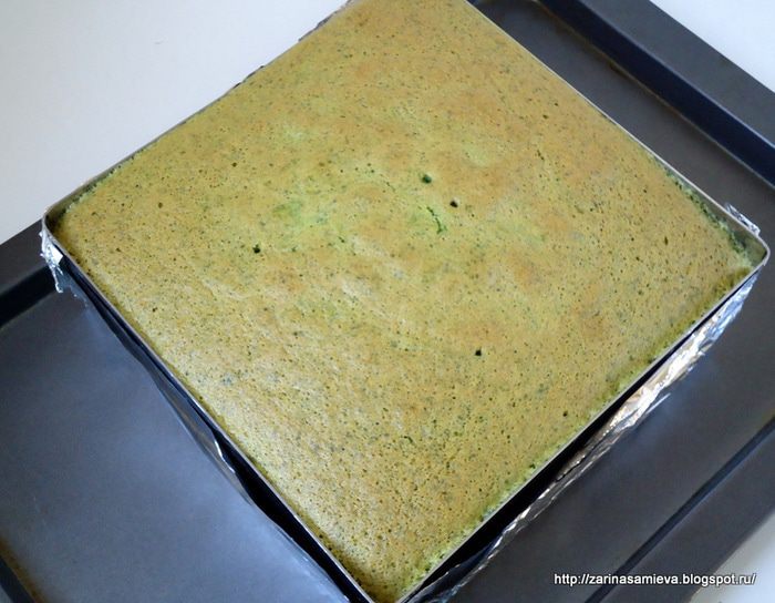 Пирожное Шпинат-малина