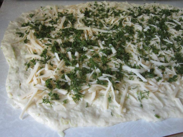 Хлеб из кабачка с сыром и зеленью