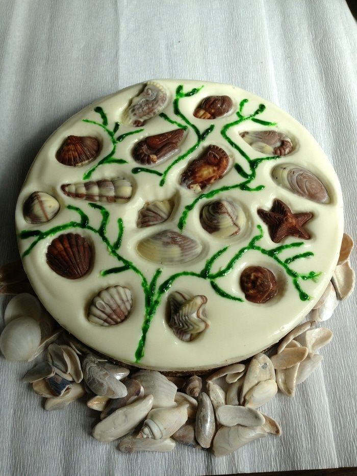 Творожный чизкейк без выпечки &amp;quot;Морское царство&amp;quot;