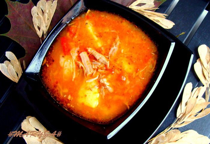 Суп-лечо с телячьей грудинкой