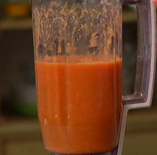 Гранита из манго, персиков и апельсинов